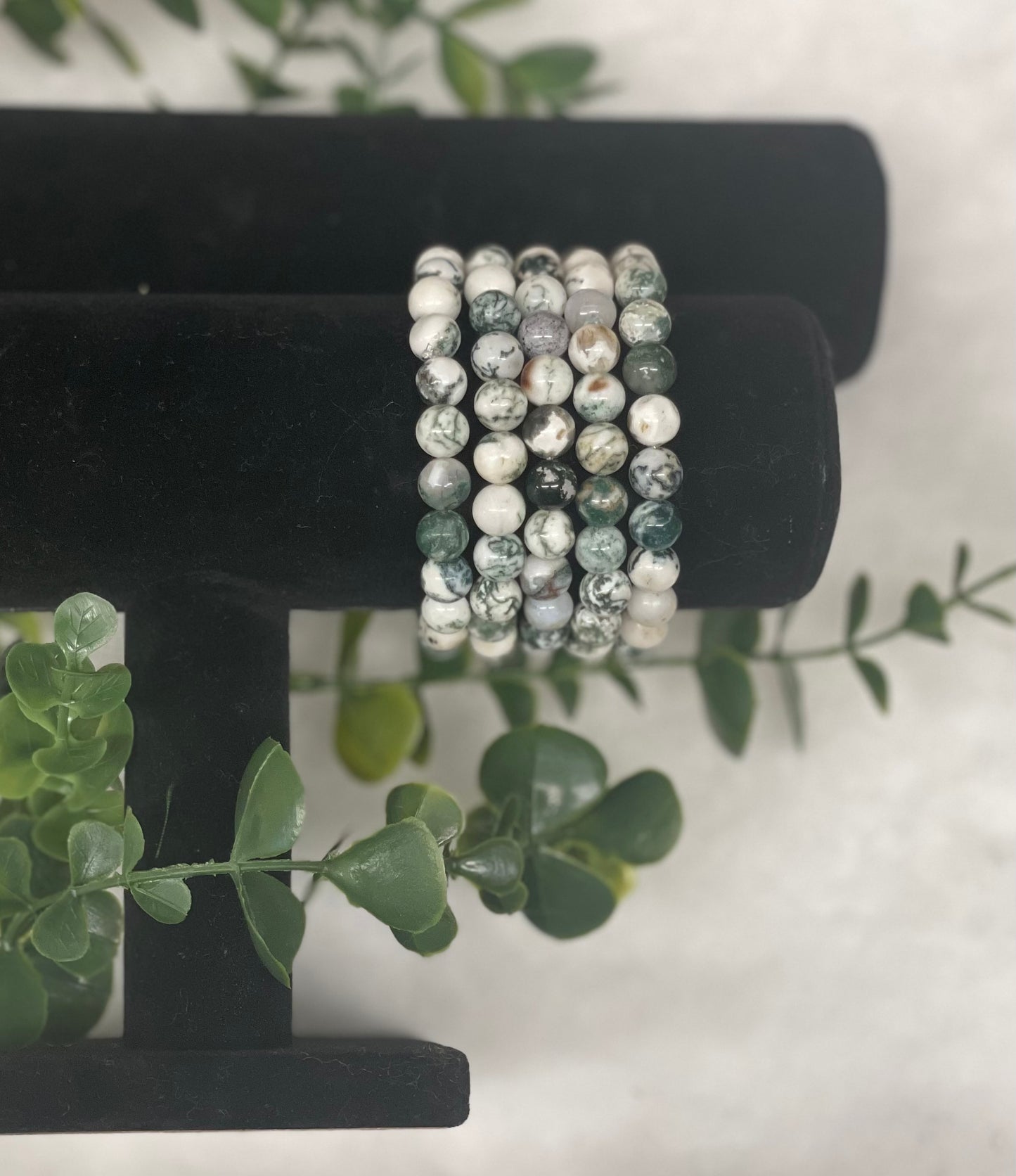 Moss Agate Bracelet (8mm)